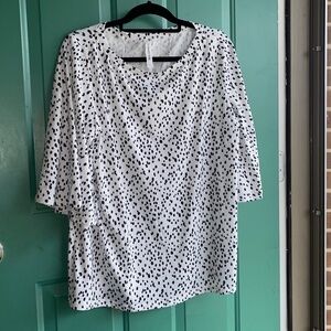 Tickled teal size large ladies top